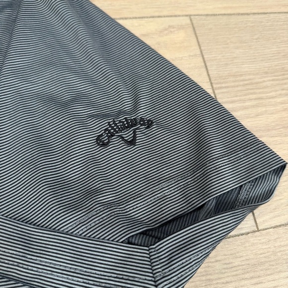 Callaway Men's Fine Line Stripe Gray Polo Shirt Short Sleeve - Picture 9 of 12